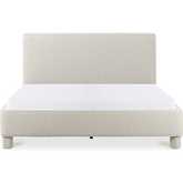 Ichigo Queen Bed in Light Grey Fabric