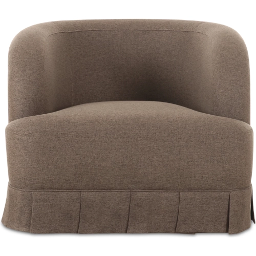 Maren Swivel Chair in Brown Fabric