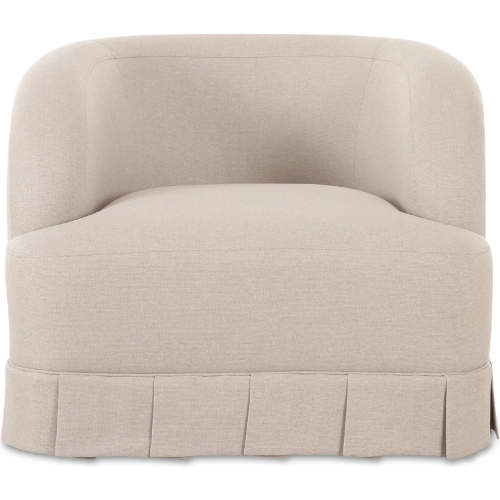 Maren Swivel Chair in Beige Fabric