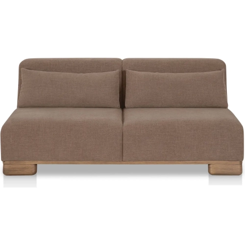 June Modular Sofa in Dark Brown Fabric