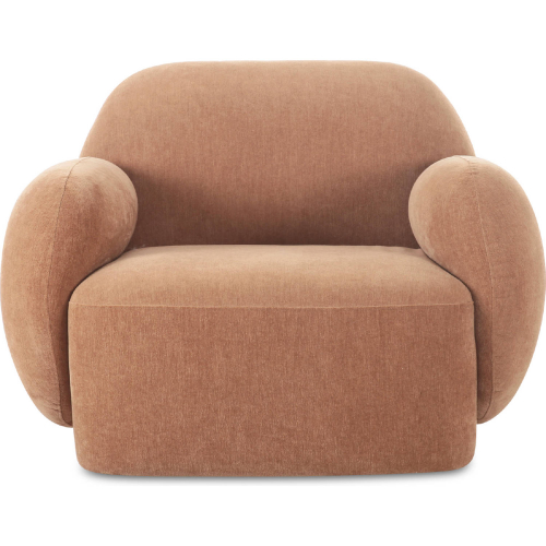 Hazel Accent Lounge Chair in Copper Brown Fabric
