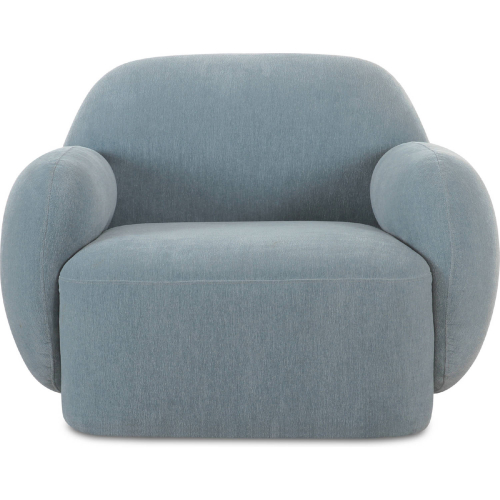 Hazel Accent Lounge Chair in Light Blue Fabric