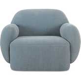 Hazel Accent Lounge Chair in Light Blue Fabric