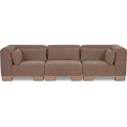 June Modular Sofa in Dark Brown Fabric
