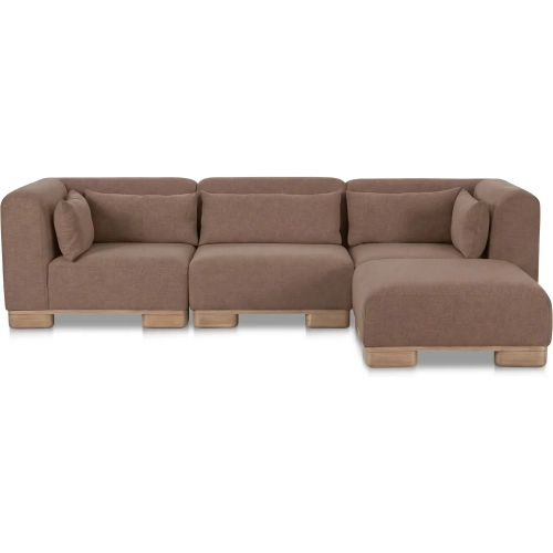 June Lounge Modular Sectional Sofa in Dark Brown Fabric