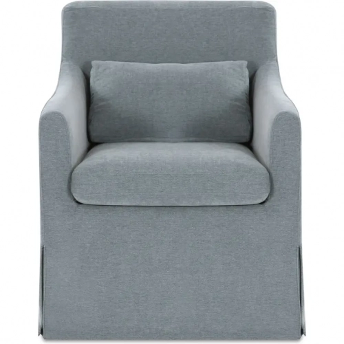 Lydia Slipcover Dining Chair in Blue Fabric