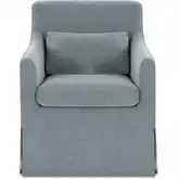 Lydia Slipcover Dining Chair in Blue Fabric