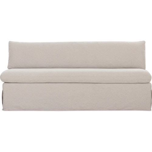 Fable Dining Bench in Beige Fabric Slipcover