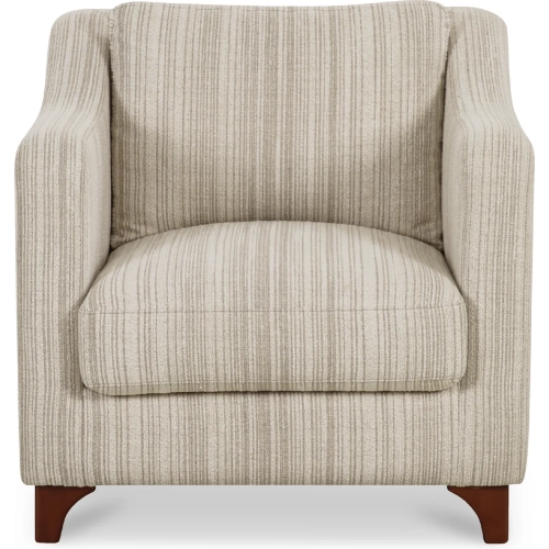 Hewitt Accent Chair in Beige Stripe Micro Boucle Upholstery
