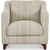 Hewitt Accent Chair in Beige Stripe Micro Boucle Upholstery
