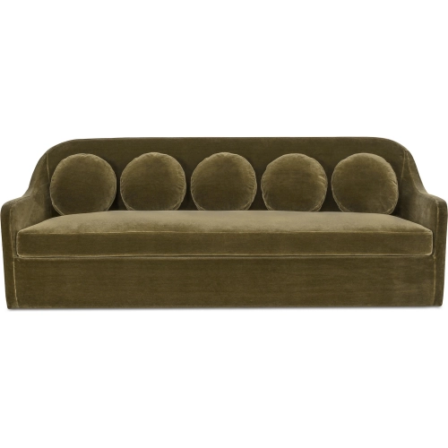 Rialto Sofa in Dark Green Faux Mohair Fabric