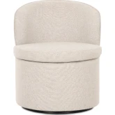 Dane Swivel Dining Chair in Oatmeal Beige Fabric