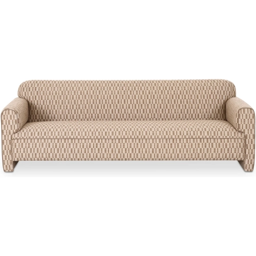 Leo Sofa in Taupe Brown Pattern Fabric