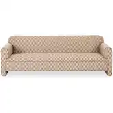 Leo Sofa in Taupe Brown Pattern Fabric