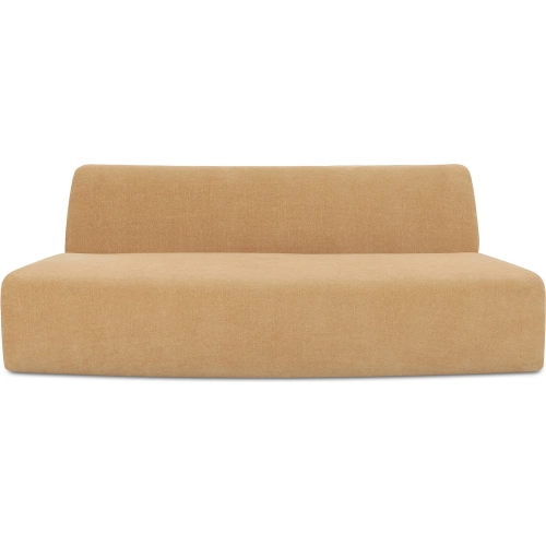 Naomi Convex Sofa in Golden Yellow Fabric