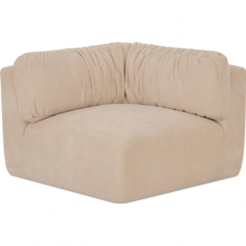 Matina Modular Sectional Sofa Corner Chair in Oatmeal Beige Fabric