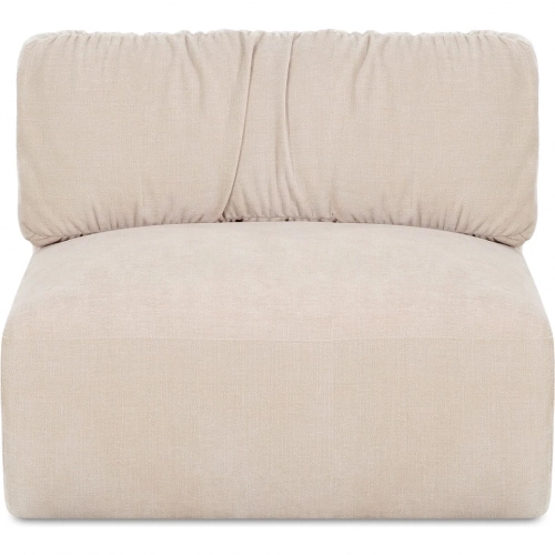 Matina Modular Sectional Sofa Slipper Chair in Oatmeal Beige Fabric