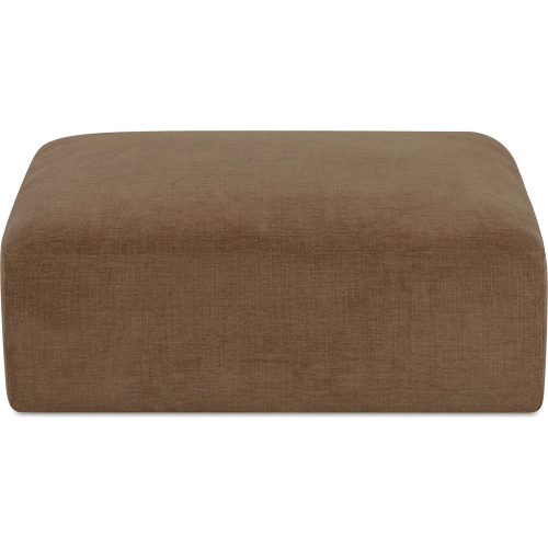Matina Ottoman in Taupe Brown Fabric