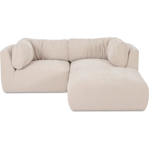 Matina Nook Modular Sectional Sofa in Oatmeal Beige Fabric