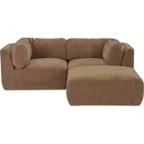 Matina Nook Modular Sectional Sofa in Taupe Brown Fabric