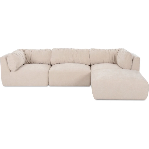 Matina Lounge Modular Sectional Sofa in Oatmeal Beige Fabric