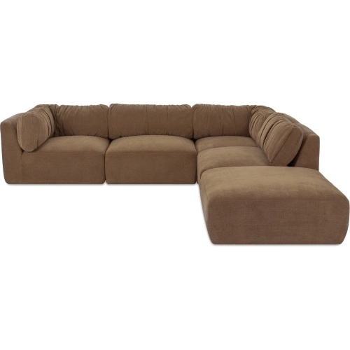 Matina Dream Modular Sectional Sofa in Taupe Brown Fabric