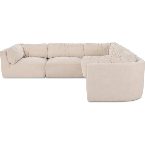 Matina L Modular Sectional Sofa in Oatmeal Beige Fabric