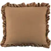 Betty 20" Toss Pillow in Ginger Brown Fabric