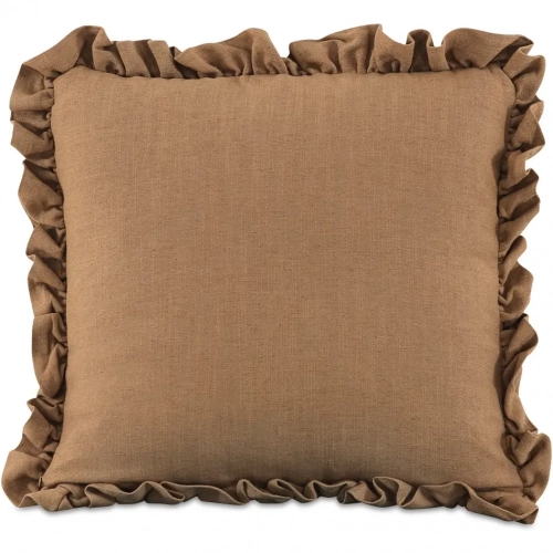 Betty 25" Pillow in Ginger Brown Fabric