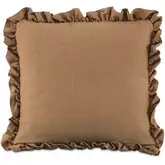 Betty 25" Pillow in Ginger Brown Fabric