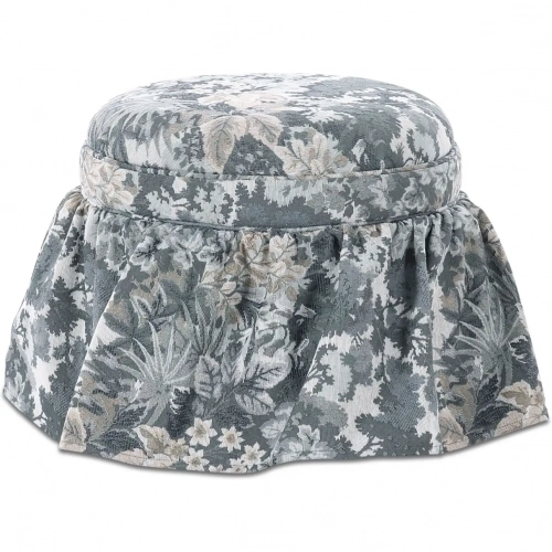 Heidi Storage Ottoman Blue Tapestry Fabric