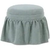 Heidi Storage Ottoman Light Blue Fabric