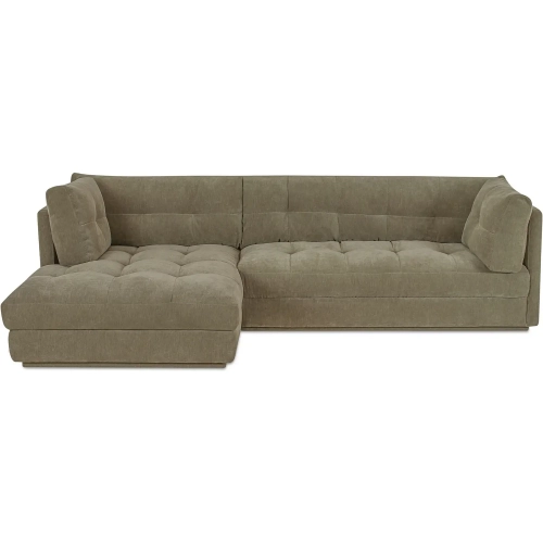 Mischa Sectional Sofa with Left Chaise in Sage Green Fabric