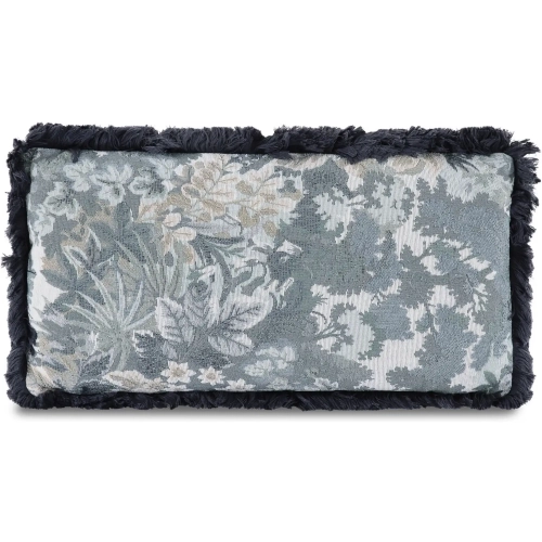 Yasmin Lumbar Pillow in Blue Tapestry Fabric