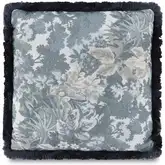 Yasmin Square Pillow in Blue Tapestry Fabric