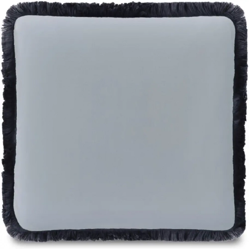 Yasmin Square Pillow in Light Blue Faux Mohair Fabric