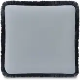 Yasmin Square Pillow in Light Blue Faux Mohair Fabric