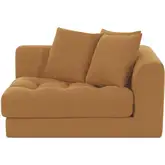 Davie Corner Chair in Tufted Golden Yellow Fabric