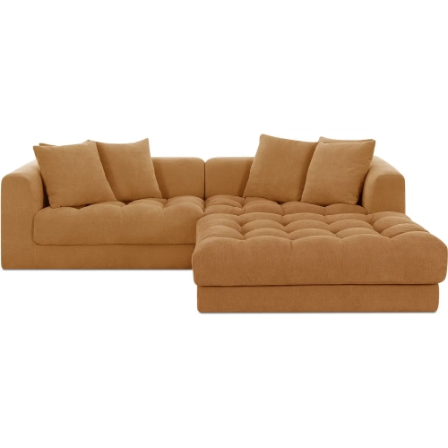 Davie Nook Modular Sectional Sofa Golden Yellow Fabric