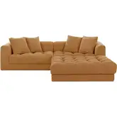 Davie Nook Modular Sectional Sofa Golden Yellow Fabric