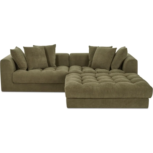 Davie Nook Modular Sectional Sofa Olive Fabric