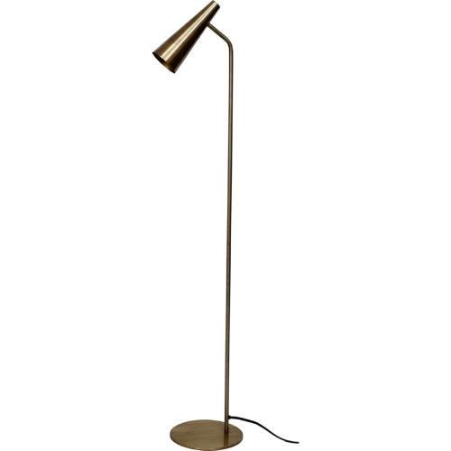 Trumpet Floor Lamp in Antique Brass Iron