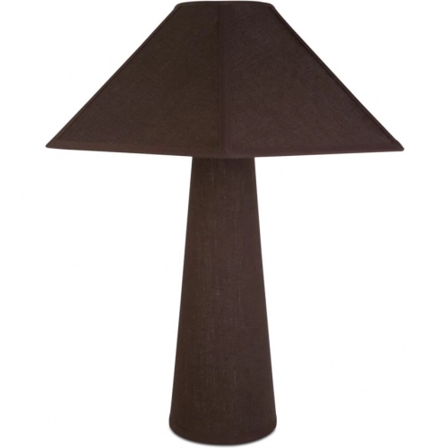 Gigi Table Lamp in Dark Brown Fabric