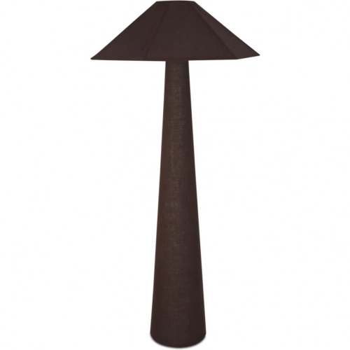 Gigi Floor Lamp in Dark Brown Fabric