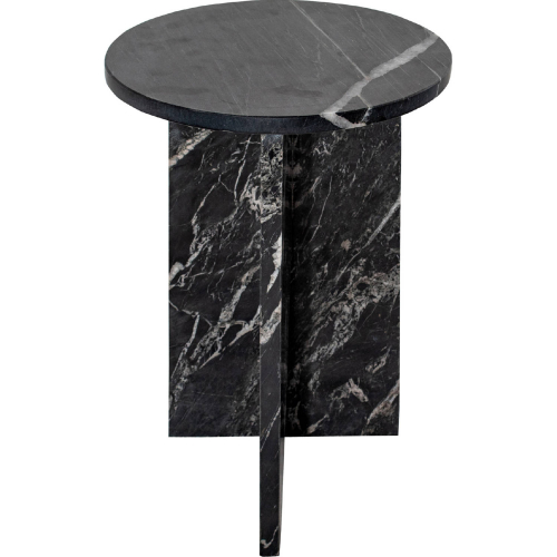 Grace Accent Side Table in Black Marble