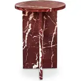 Grace Accent Table in Polished Rosso Levante Marble