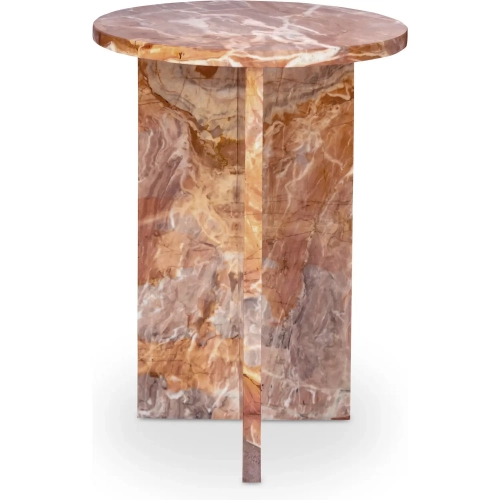 Grace Accent Table in Polished Orange Levante Marble