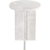 Grace Accent Side Table in White Marble