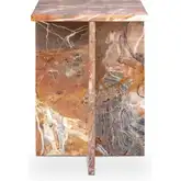 Blair Side Table in Orange Levante Marble