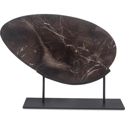 Galen Sculpture in Saint Laurent Brown Marble & Black Steel